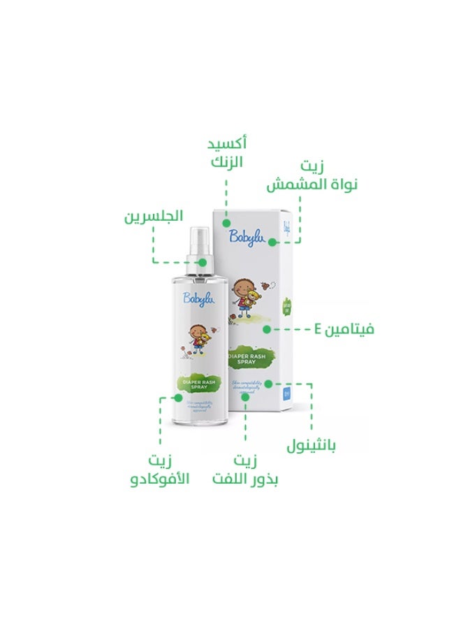 بيببي لو بخاخ طفح الحفاضات Baby lu بحجم 100مل | راحة فورية وحماية للجلد | تطبيق سهل بدون لمس | تركيبة الزنك - Image 2